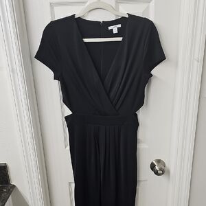 Black Short Sleeve Jumpsuit